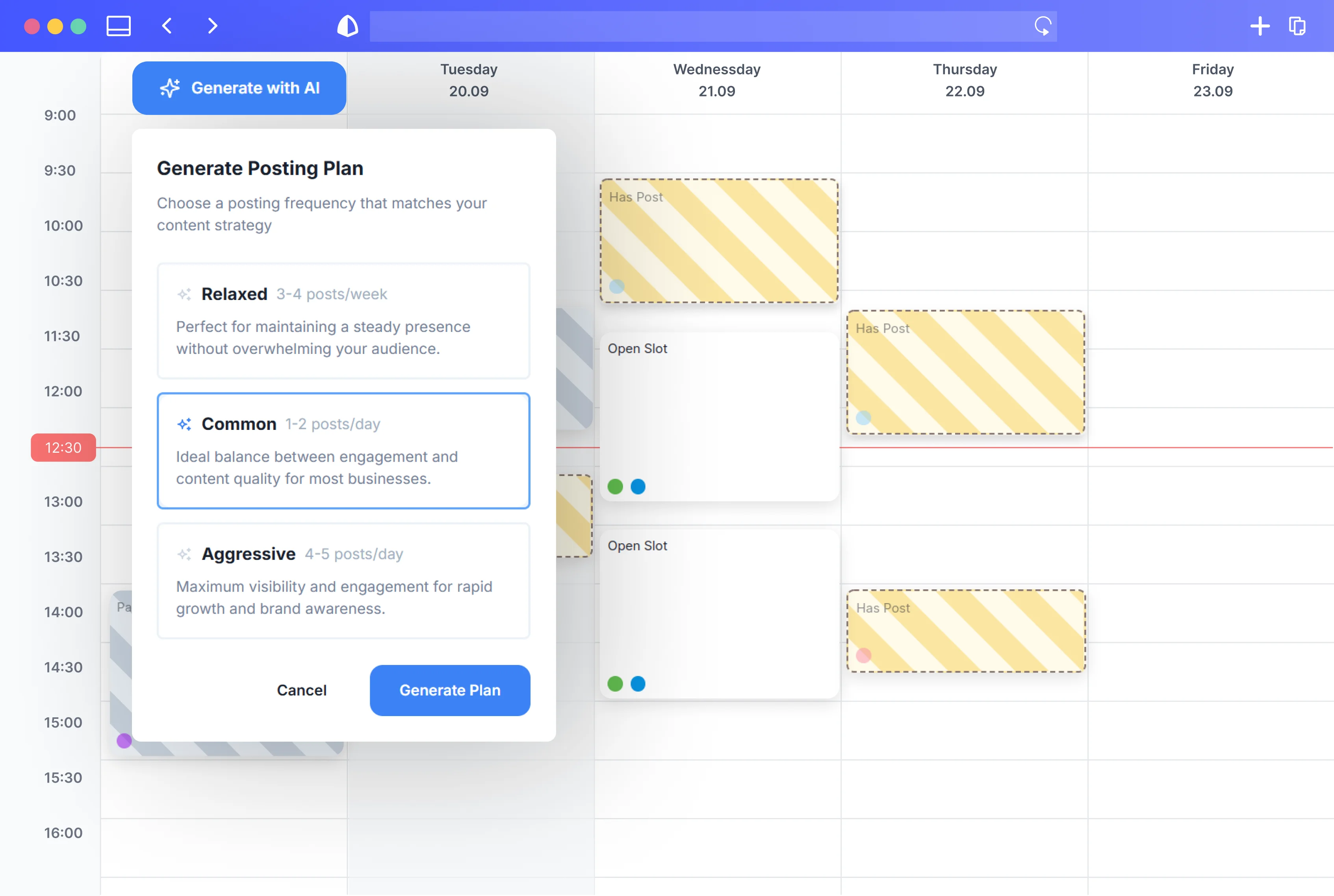 FeedHive scheduling interface preview